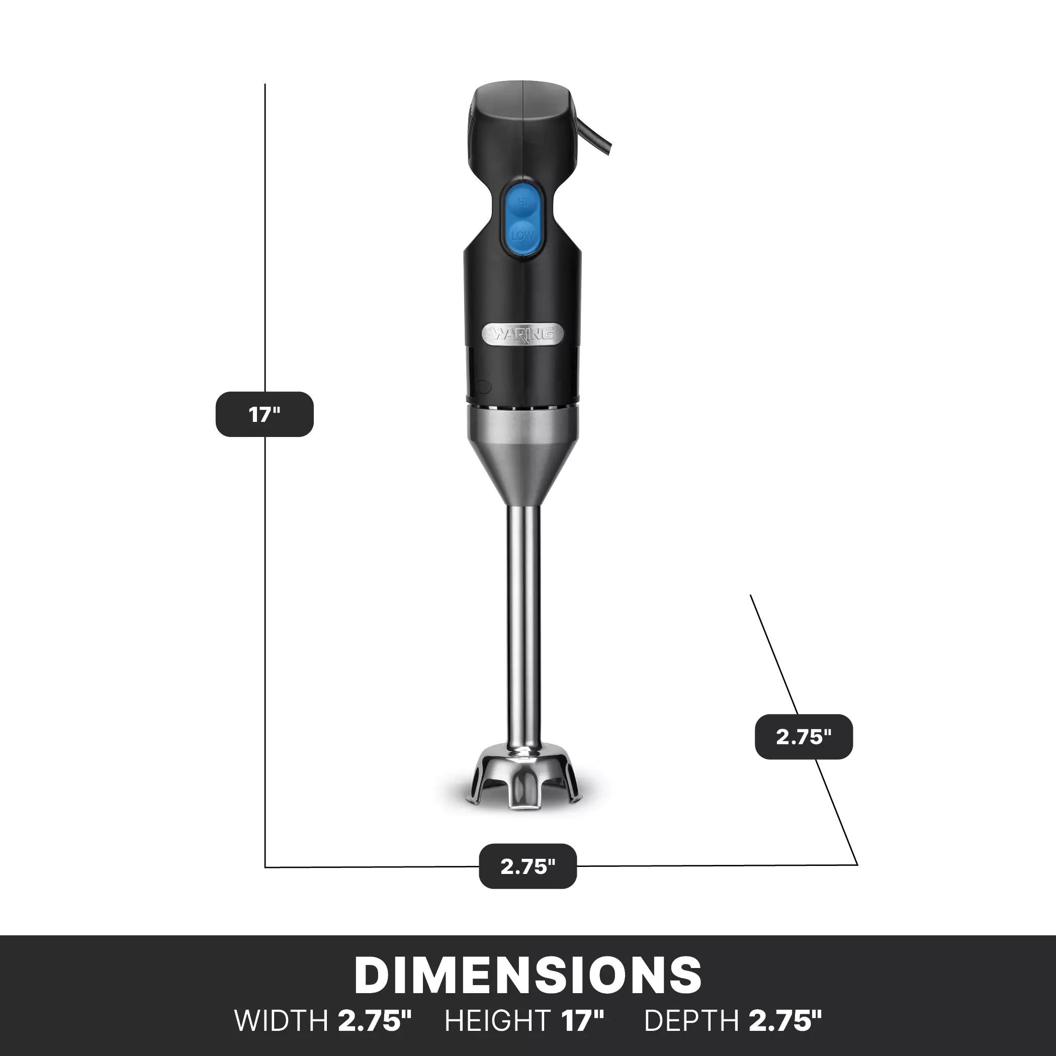 7" Light-Duty Quik Stik Immersion Blender